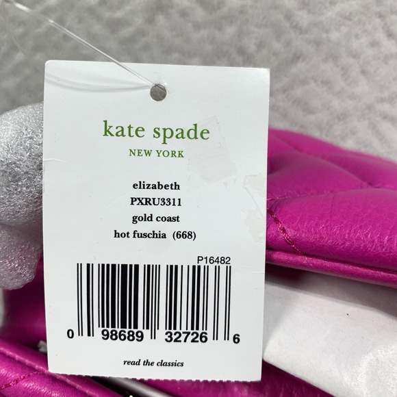 Kate Spade Elizabeth Gold Coast Quilted Leather Satchel Hot Fuchsia NWT - Picture 4 of 9
